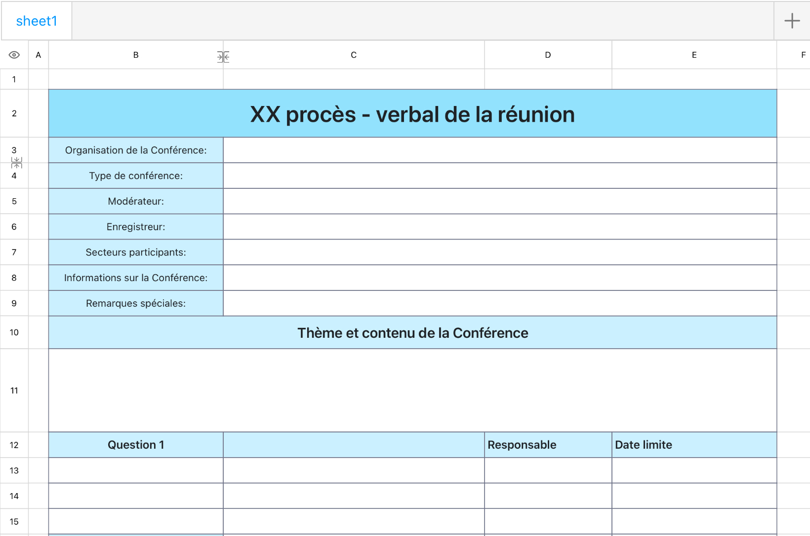 Procès - verbal de la réunion 1 1
